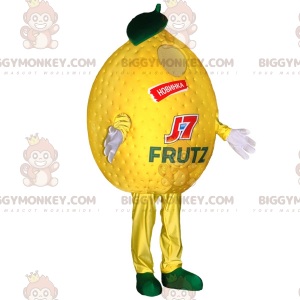 Costume de mascotte BIGGYMONKEY™ de citron jaune géant. Costume