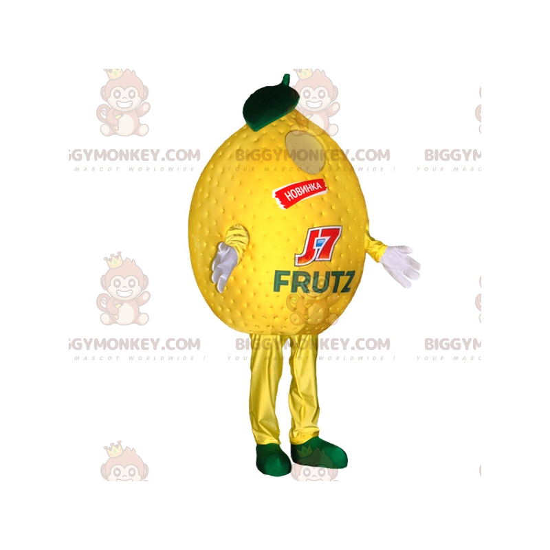 Giant Lemon BIGGYMONKEY™ maskottiasu. Fruit BIGGYMONKEY™