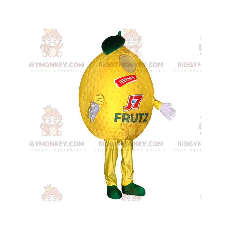 Giant Lemon BIGGYMONKEY™ Maskottchen-Kostüm. Fruit BIGGYMONKEY™ Maskottchen-Kostüm - Fruchtmaskottchen - BiggyMonkey.com
