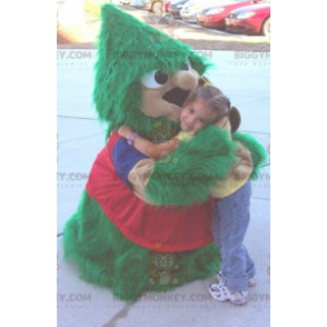 Costume mascotte BIGGYMONKEY™ albero di Natale verde e rosso