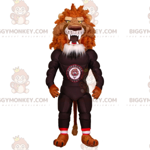 Kostým maskota BIGGYMONKEY™ Velmi svalnatý zastrašující lev ve