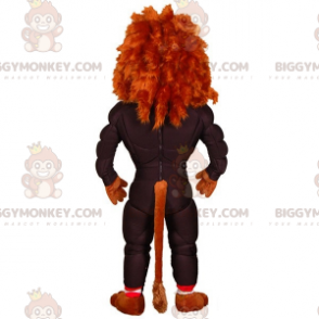 BIGGYMONKEY™ Maskottchenkostüm Sehr muskulöser einschüchternder Löwe in Sportkleidung - Löwenmaskottchen - BiggyMonkey.com