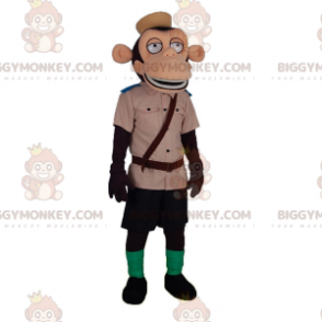 Traje de mascota mono BIGGYMONKEY™ con atuendo de explorador del cuidador del zoológico - Mascotas mono - BiggyMonkey.com