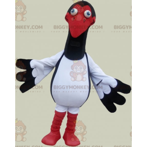 Big Bird BIGGYMONKEY™ Maskottchen-Kostüm. Storch Strauß