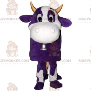 BIGGYMONKEY™ Maskottchenkostüm der berühmten weiß-lila