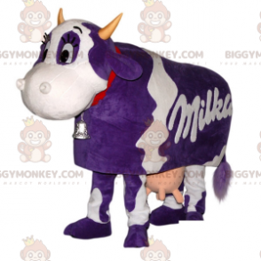 BIGGYMONKEY™ mascot costume of the famous white and purple