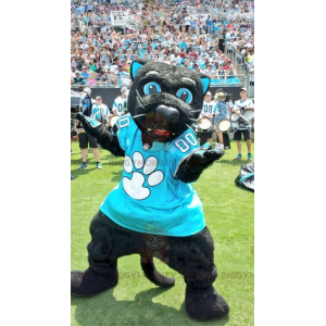 Disfraz de mascota Big Black and Blue Cat BIGGYMONKEY™ -