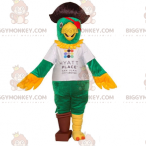 BIGGYMONKEY™ mascot costume of parrot dressed as a pirate.