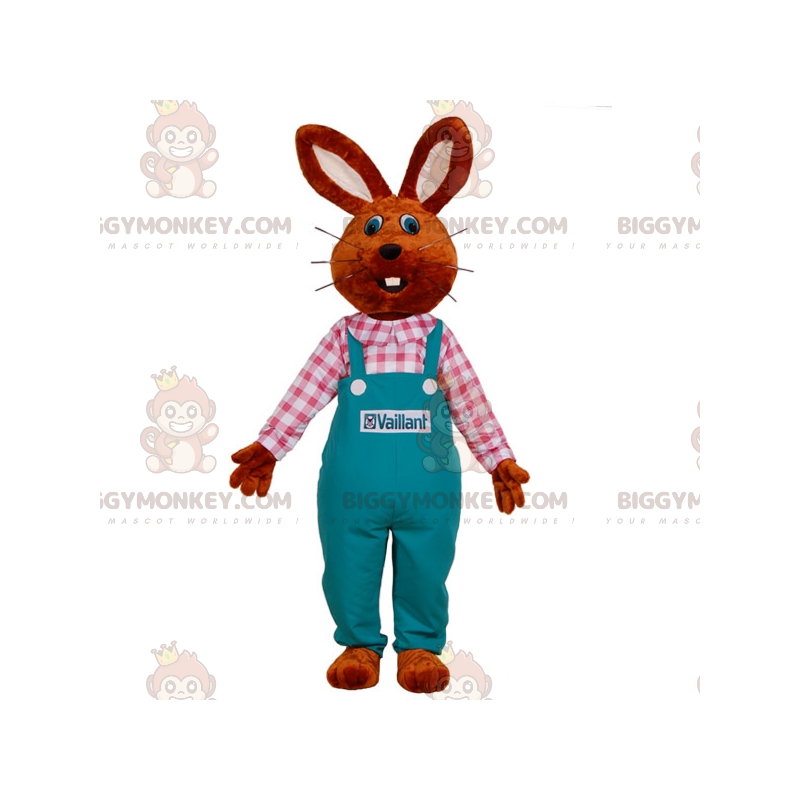 Costume de mascotte BIGGYMONKEY™ de lapin habillé d'une Costume de mascotte BIGGYMONKEY™ de lapin habillé d'une