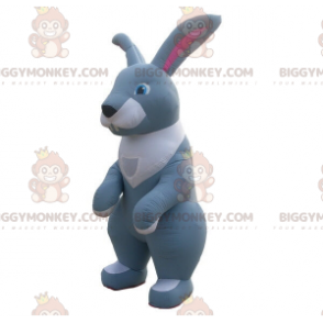 Giant Gray and White Inflatable Bunny BIGGYMONKEY™ Mascot
