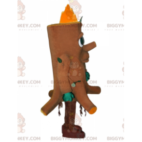 Smutně vypadající obří kmen stromu kostým maskota BIGGYMONKEY™. Kostým maskota stromu BIGGYMONKEY™ - BiggyMonkey.com