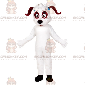 White and Brown Dog BIGGYMONKEY™ Mascot Costume. dog costume -