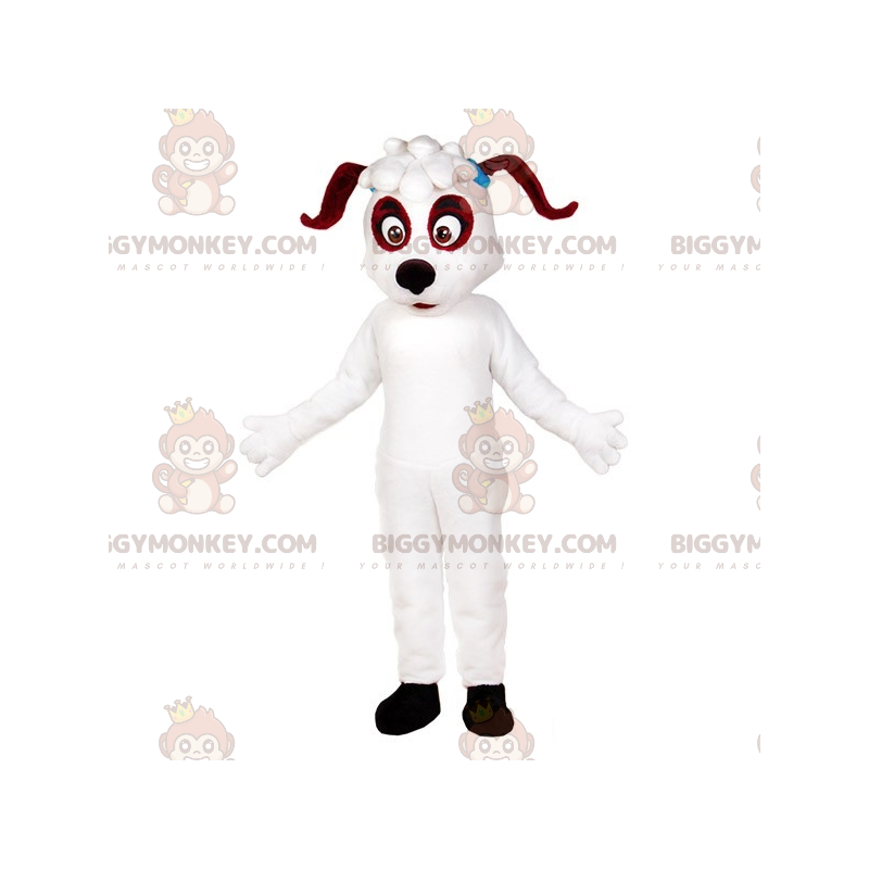 White and Brown Dog BIGGYMONKEY™ Mascot Costume. dog costume -