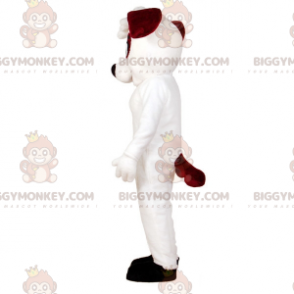 White and Brown Dog BIGGYMONKEY™ Mascot Costume. dog costume -