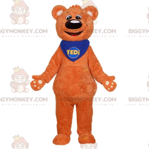 Soft and Cute Orange Teddy Bear BIGGYMONKEY™ Mascot Costume -
