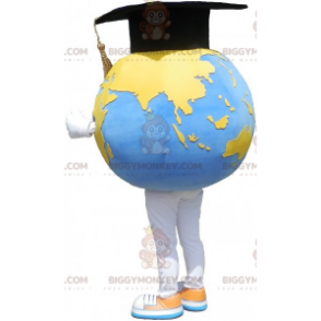 Gigantisk verdenskart BIGGYMONKEY™ maskotkostyme med graduate lue - Uklassifiserte maskoter - BiggyMonkey.com