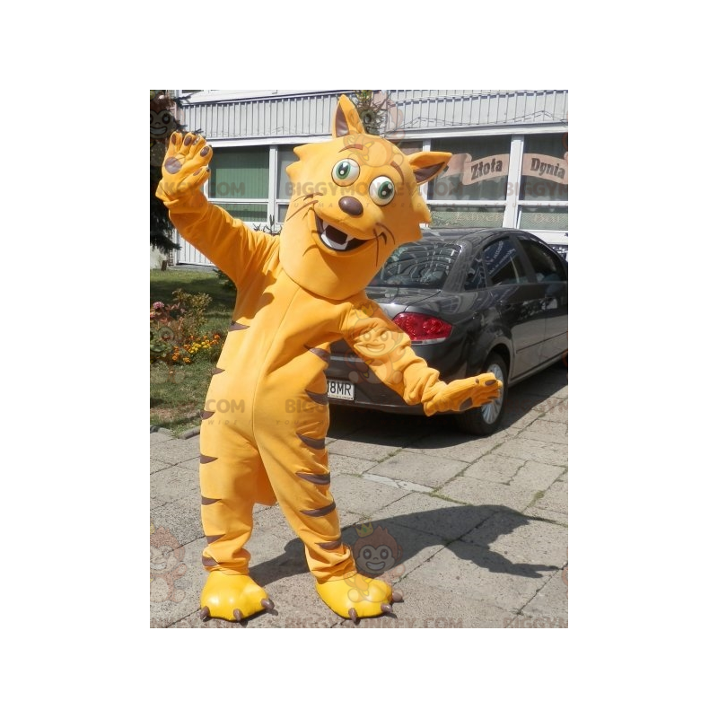 Velmi vtipný kostým maskota oranžové kočky BIGGYMONKEY™. Kočičí Velmi vtipný kostým maskota oranžové kočky BIGGYMONKEY™. Kočičí