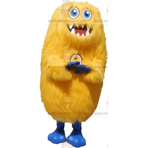 All Furry Yellow Monster BIGGYMONKEY™ Mascot Costume. Grizzly