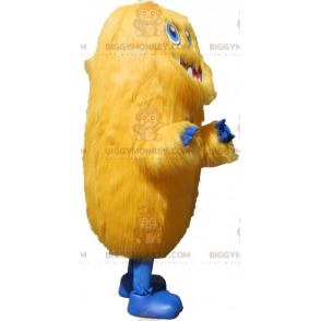 Ganz pelziges gelbes Monster BIGGYMONKEY™ Maskottchenkostüm.