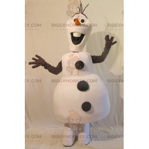 All White and Black Snowman BIGGYMONKEY™ Mascot Costume -
