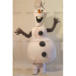 Ολόλευκη και μαύρη στολή μασκότ BIGGYMONKEY™ Snowman -