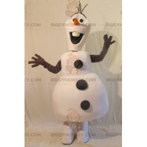 All White and Black Snowman BIGGYMONKEY™ Mascot Costume -