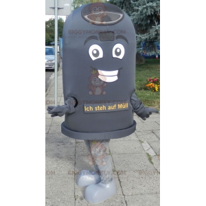 Disfraz de mascota Bin gigante negro BIGGYMONKEY™. Disfraz de