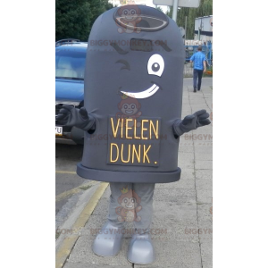 Στολή μασκότ Giant Black Bin BIGGYMONKEY™. Dumpster Cosume -