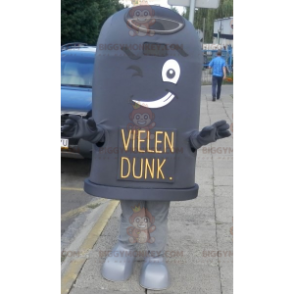 Στολή μασκότ Giant Black Bin BIGGYMONKEY™. Dumpster Cosume -