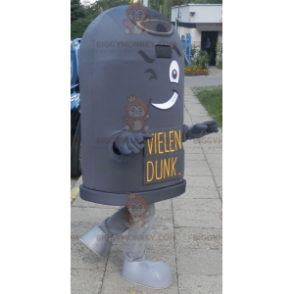 Kostým maskota Giant Black Bin BIGGYMONKEY™. Dumpster Cosume –