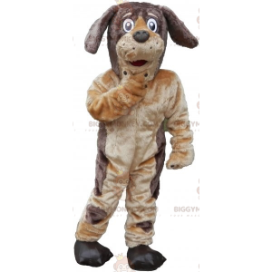 BIGGYMONKEY™ Soft and Furry Brown and Tan Dog Mascot Costume –