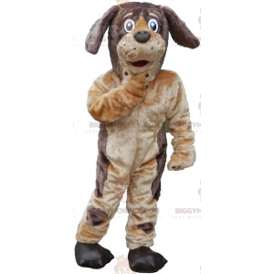 BIGGYMONKEY™ Soft and Furry Brown and Tan Dog Mascot Costume -