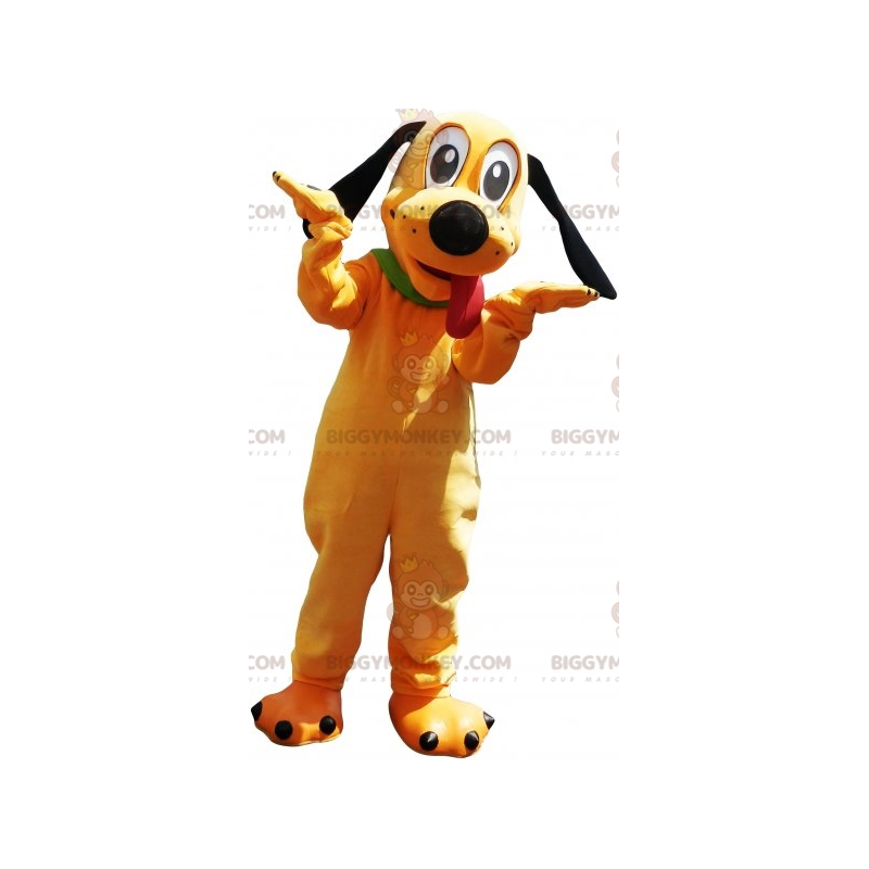 Costume de mascotte BIGGYMONKEY™ de Pluto chien jaune de Disney Costume de mascotte BIGGYMONKEY™ de Pluto chien jaune de Disney
