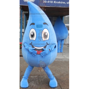 Traje de mascote BIGGYMONKEY™ com uma gota de água gigante e