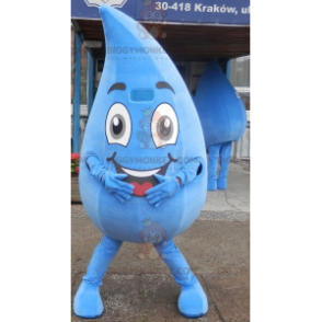Traje de mascote BIGGYMONKEY™ com uma gota de água gigante e