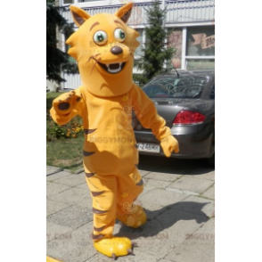 Orange og brun kat BIGGYMONKEY™ maskot kostume. Feline BIGGYMONKEY™ maskotkostume - Kattemasker - BiggyMonkey.com