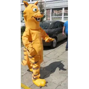 Pomarańczowo-brązowy kostium maskotki kota BIGGYMONKEY™.