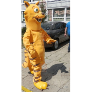 Oranje en bruine kat BIGGYMONKEY™ mascottekostuum. Katachtig