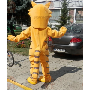 Oranje en bruine kat BIGGYMONKEY™ mascottekostuum. Katachtig
