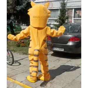 Pomarańczowo-brązowy kostium maskotki kota BIGGYMONKEY™.