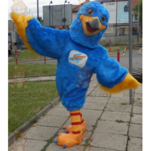 Στολή μασκότ Blue and Yellow Eagle BIGGYMONKEY™. Κοστούμι
