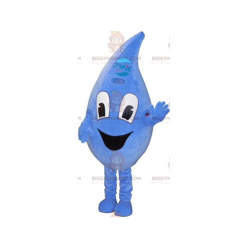 Disfraz de mascota gigante gota de agua sonriente BIGGYMONKEY™. Disfraz de mascota gigante gota de agua sonriente BIGGYMONKEY™.