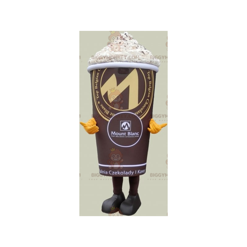 Costume de mascotte BIGGYMONKEY™ de boisson chocolatée avec de Costume de mascotte BIGGYMONKEY™ de boisson chocolatée avec de