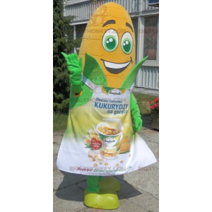 Giant Corn Cob BIGGYMONKEY™ maskottiasu vihreillä silmillä ja