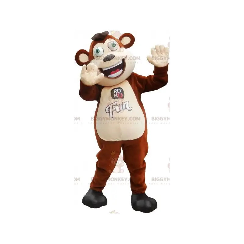 Ruskea ja valkoinen apina vihreillä silmillä BIGGYMONKEY™ Ruskea ja valkoinen apina vihreillä silmillä BIGGYMONKEY™