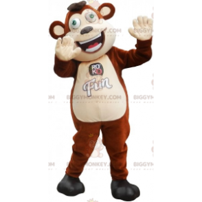 Ruskea ja valkoinen apina vihreillä silmillä BIGGYMONKEY™