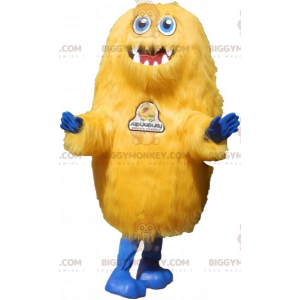 Furry Yellow Creature BIGGYMONKEY™ Mascot Costume. Grizzly Bear