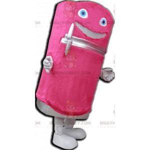 Costume de mascotte BIGGYMONKEY™ de frigo de distributeur rose