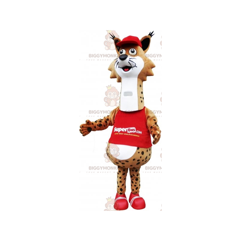 BIGGYMONKEY™ Costume da mascotte Gatto selvatico maculato BIGGYMONKEY™ Costume da mascotte Gatto selvatico maculato