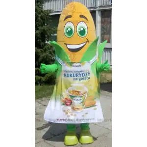 Riesiger Maiskolben BIGGYMONKEY™ Maskottchenkostüm mit Schürze